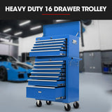 Darrahopens Tools > Tools Storage > Tool Cabinets BULLET 16 Drawer Tool Box Cabinet Chest Storage, Toolbox Garage Organiser Set, Blue