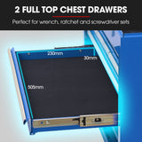 Darrahopens Tools > Tools Storage > Tool Cabinets BULLET 16 Drawer Tool Box Cabinet Chest Storage, Toolbox Garage Organiser Set, Blue