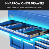 Darrahopens Tools > Tools Storage > Tool Cabinets BULLET 16 Drawer Tool Box Cabinet Chest Storage, Toolbox Garage Organiser Set, Blue