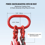 Darrahopens Tools > Tools Storage > Tool Cabinets VEVOR Chain Sling, 10 mm x 180 cm Lifting Chains with Hooks, G80 Engine Chain Hoist Lifts, 5 Ton Lifting Sling Chains for Engine Hoist, Engine Lift Chain with 2 Leg Grab Hooks and Adjusters Heavy Duty