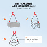 Darrahopens Tools > Tools Storage > Tool Cabinets VEVOR Chain Sling, 10 mm x 180 cm Lifting Chains with Hooks, G80 Engine Chain Hoist Lifts, 5 Ton Lifting Sling Chains for Engine Hoist, Engine Lift Chain with 2 Leg Grab Hooks and Adjusters Heavy Duty