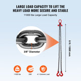 Darrahopens Tools > Tools Storage > Tool Cabinets VEVOR Chain Sling, 10 mm x 180 cm Lifting Chains with Hooks, G80 Engine Chain Hoist Lifts, 5 Ton Lifting Sling Chains for Engine Hoist, Engine Lift Chain with 2 Leg Grab Hooks and Adjusters Heavy Duty