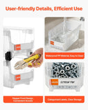 Darrahopens Tools > Tools Storage > Tool Cabinets VEVOR Plastic Stackable Storage Bins, 37.7 x 21.5 x 18 cm (6 Pack), Plastic Containers for Organizing & Storage Bins for Closet, Garage, Small Parts, Office Supplies, Other Accessories, Transparent
