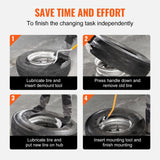 Darrahopens Tools > Tools Storage > Tool Cabinets VEVOR Tire Mount Demount Tool, 571- 622 mm Manual Steel Tire Changer Mount Demount Removal Tool, with Extra Bead Holder, Tubeless Truck Bead Breaker, 3 PCS Tire Changing Tools, Orange
