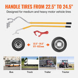 Darrahopens Tools > Tools Storage > Tool Cabinets VEVOR Tire Mount Demount Tool, 571- 622 mm Manual Steel Tire Changer Mount Demount Removal Tool, with Extra Bead Holder, Tubeless Truck Bead Breaker, 3 PCS Tire Changing Tools, Orange