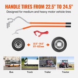 Darrahopens Tools > Tools Storage > Tool Cabinets VEVOR Tire Mount Demount Tool, 571-622 mm Manual Steel Tire Changer Mount Demount Removal Tool, with Extra Bead Holder, Tubeless Truck Bead Breaker, 3 PCS Tire Changing Tools, Orange