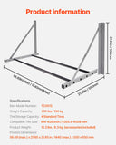 Darrahopens Tools > Tools Storage > Tool Cabinets VEVOR Wall Mounted Folding Tire Rack, 32" - 48" Adjustable Tire Rack, Q235 Heavy-Duty Steel Tire Storage Rack for R14-R20 inch Standard Tires, Max 300lbs Load Capacity for Garage Workshop Repair Shop