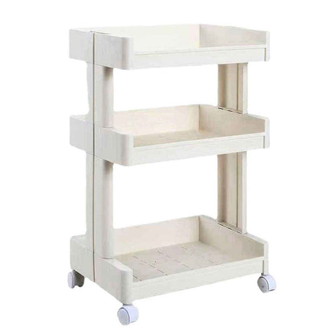 Darrahopens Tools > Tools Storage > Utility Trolleys 3 Tier Storage Trolley Multifunctional Large Capacity Rolling Cart with Wheels for Beauty Salon Kitchen Bathroom Office In Australia - Darrahopens