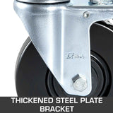 4 Pack 5 Inch Scaffolding Swivel Caster Wheels Heavy Duty Rubber Casters with Dual Locking 1.26 Inch Square Stem 440lbs Capacity per Wheel In Australia - Darrahopens