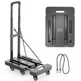 Darrahopens Tools > Tools Storage > Utility Trolleys 6-Wheel Folding Hand Truck Heavy Duty 227kg Capacity Collapsible Trolley with Elastic Strap Triple-Axle All-Terrain Design Moving RV Camping Warehouse