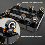 Darrahopens Tools > Tools Storage > Utility Trolleys 6-Wheel Folding Hand Truck Heavy Duty 227kg Capacity Collapsible Trolley with Elastic Strap Triple-Axle All-Terrain Design Moving RV Camping Warehouse