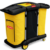 Darrahopens Tools > Tools Storage > Utility Trolleys AUCH Double Bag Janitor Cleaning Trolley, Housekeeping Cart, Lockable Cabinet with Storage Tubs, Quiet Wheels, Black