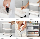 Darrahopens Tools > Tools Storage > Utility Trolleys CARLA HOME Slim Storage Cart Organizer Trolley with Wheels for Kitchen, Bathroom, Laundry & Narrow Spaces (3 tier)