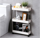Darrahopens Tools > Tools Storage > Utility Trolleys CARLA HOME Slim Storage Cart Organizer Trolley with Wheels for Kitchen, Bathroom, Laundry & Narrow Spaces (3 tier)