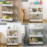 Darrahopens Tools > Tools Storage > Utility Trolleys CARLA HOME Slim Storage Cart Organizer Trolley with Wheels for Kitchen, Bathroom, Laundry & Narrow Spaces (3 tier)