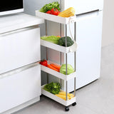 Darrahopens Tools > Tools Storage > Utility Trolleys CARLA HOME Slim Storage Cart Organizer Trolley with Wheels for Kitchen, Bathroom, Laundry & Narrow Spaces (4 tier)