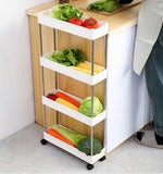 Darrahopens Tools > Tools Storage > Utility Trolleys CARLA HOME Slim Storage Cart Organizer Trolley with Wheels for Kitchen, Bathroom, Laundry & Narrow Spaces (4 tier)