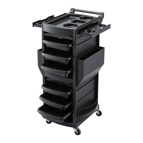 Darrahopens Tools > Tools Storage > Utility Trolleys Embellir Salon Trolley 2 Lockable Doors 6 Tier Trays Mobile Hair Cart Black In Australia - Darrahopens