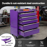 Darrahopens Tools > Tools Storage > Utility Trolleys Giantz 5 Drawer Tool Chest Trolley Cabinet Toolbox Heavy Duty Garage Storage Organiser Purple
