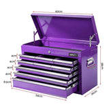 Darrahopens Tools > Tools Storage > Utility Trolleys Giantz 9-Drawer Tool Cabinet Chest Toolbox Heavy Duty Garage Storage Organiser Purple