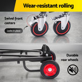 Darrahopens Tools > Tools Storage > Utility Trolleys Giantz Foldable Hand Trolley Collapsible Transport Cart 180kg Load Black In Australia - Darrahopens