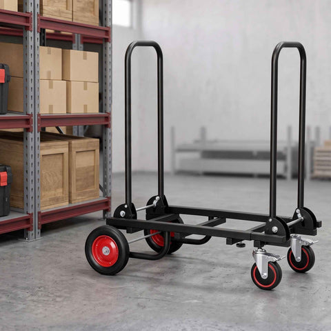 Darrahopens Tools > Tools Storage > Utility Trolleys Giantz Foldable Hand Trolley Collapsible Transport Cart 180kg Load Black In Australia - Darrahopens