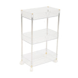 Darrahopens Tools > Tools Storage > Utility Trolleys Kitchen Storage Rack Cart Multifunctional 3 Layers ABS Slim Rolling Utility Cart for Bathroom Snacks Cosmetics In Australia - Darrahopens