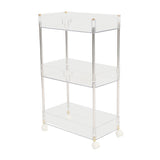Darrahopens Tools > Tools Storage > Utility Trolleys Kitchen Storage Rack Cart Multifunctional 3 Layers ABS Slim Rolling Utility Cart for Bathroom Snacks Cosmetics In Australia - Darrahopens