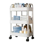 Darrahopens Tools > Tools Storage > Utility Trolleys Rolling Cart White 3 Tiers Quiet Wheels Sturdy Plastic Simple Widely Used Utility Cart for House Office Dormitory In Australia - Darrahopens