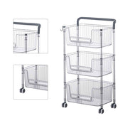 Darrahopens Tools > Tools Storage > Utility Trolleys Rolling Storage Cart Stable Stylish Multifunctional Rugged Mobile Storage Organizer Trolley for Home 3 Tier In Australia - Darrahopens