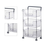 Darrahopens Tools > Tools Storage > Utility Trolleys Rolling Storage Cart Stable Stylish Multifunctional Rugged Mobile Storage Organizer Trolley for Home 3 Tier In Australia - Darrahopens