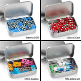 Darrahopens Tools > Tools Storage > Utility Trolleys Small Metal Storage Tin Box with Lid 6PCS Portable Hinged Container for Travel Home