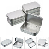 Darrahopens Tools > Tools Storage > Utility Trolleys Small Metal Storage Tin Box with Lid 6PCS Portable Hinged Container for Travel Home