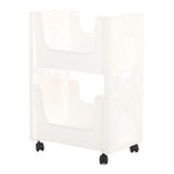 Darrahopens Tools > Tools Storage > Utility Trolleys Storage Cart Large Capacity Thickened Mobile Storage Rack with Lockable Casters for Books Toys Seasoning Bottles 2 Tier White In Australia - Darrahopens