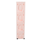 Darrahopens Tools > Tools Storage > Utility Trolleys Storage Cart Large Capacity Thickened Mobile Storage Rack with Lockable Casters for Books Toys Seasoning Bottles 4 Tier Pink In Australia - Darrahopens