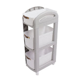 Darrahopens Tools > Tools Storage > Utility Trolleys Thickened Enlarged Basket Shelf Cart Multi Layers Storage Rack Removable Floor Standing Multi Layer Organizer with Wheels 3 Layers In Australia - Darrahopens