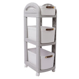 Darrahopens Tools > Tools Storage > Utility Trolleys Thickened Enlarged Basket Shelf Cart Multi Layers Storage Rack Removable Floor Standing Multi Layer Organizer with Wheels 3 Layers In Australia - Darrahopens