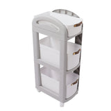 Darrahopens Tools > Tools Storage > Utility Trolleys Thickened Enlarged Basket Shelf Cart Multi Layers Storage Rack Removable Floor Standing Multi Layer Organizer with Wheels 3 Layers In Australia - Darrahopens