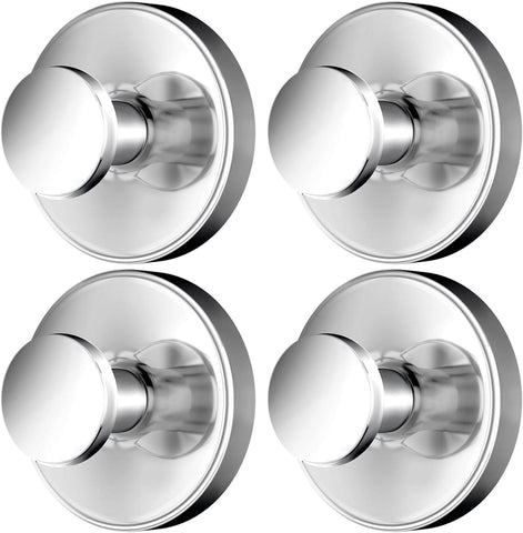 Darrahopens Tools > Tools Storage > Wall Storage Racks 2026 Upgraded Drill-Free Suction Cup Hooks, Stainless Steel Suction Cup Hooks for Shower, Mirror, Wall, Bathroom, Glass, Hanging Towels - 4 Pack, Bright Silver