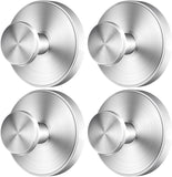 Darrahopens Tools > Tools Storage > Wall Storage Racks 2026 Upgraded Drill-Free Suction Cup Hooks, Stainless Steel Suction Cup Hooks for Shower, Mirror, Wall, Bathroom, Glass, Hanging Towels - 4 Pack, Brushed Silver