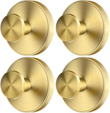 Darrahopens Tools > Tools Storage > Wall Storage Racks 2026 Upgraded Drill-Free Suction Cup Hooks, Stainless Steel Suction Cup Hooks for Shower, Mirror, Wall, Bathroom, Glass, Hanging Towels - 4 Pack, Gold