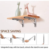 Darrahopens Tools > Tools Storage > Wall Storage Racks 250Mm Folding Wall Shelf, 2 pcs Stainless Steel Folding Bracket, Garage Shelf Support Frame, Heavy Duty Bracket For
