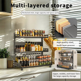 Darrahopens Tools > Tools Storage > Wall Storage Racks 3-Tier Large Kitchen Spice Rack Anti-Rust Organizer Shelf, Height Adjustable Storage Rack AU