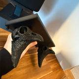 Darrahopens Tools > Tools Storage > Wall Storage Racks 3D-printed crow skull wall mount adds a touch of mystery to your home. (Black)