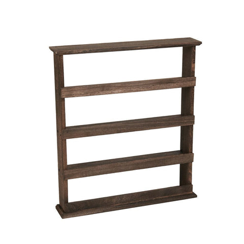 Darrahopens Tools > Tools Storage > Wall Storage Racks 4 Tiers Rustic Wood Spice Rack Organizer Wall Mounted Kitchen Shelves Space Save