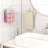 Darrahopens Tools > Tools Storage > Wall Storage Racks Adhesive Hand Towel Holder, 8 Inch Towel Holder for Bathroom Wall Mounted, Self Adhesive Square Stick on Towel Bar Wall for Kitchen Cabinet RV, (2 Pack)