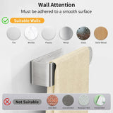 Darrahopens Tools > Tools Storage > Wall Storage Racks Adhesive Hand Towel Holder, 8 Inch Towel Holder for Bathroom Wall Mounted, Self Adhesive Square Stick on Towel Bar Wall for Kitchen Cabinet RV, (2 Pack)