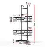 Darrahopens Tools > Tools Storage > Wall Storage Racks Artiss 2X 3 Tier Over The Door Shower Caddy Hanging Bathroom Storage Organizer