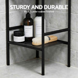 Darrahopens Tools > Tools Storage > Wall Storage Racks Artiss 2X Floor Standing Corner Shower Caddy 5 Tier Bathroom Organizer Black