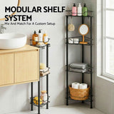 Darrahopens Tools > Tools Storage > Wall Storage Racks Artiss 2x Floor Standing Shower Caddy 4 Tier Rustproof Bathroom Storage